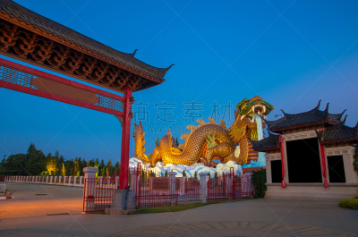 建筑,泰国,龙,黄金,素攀武里府,灵性,水平画幅,无人,符号,抽象