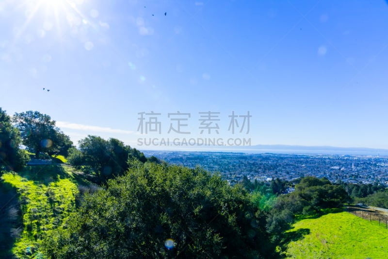 都市风景,湾区,奥克兰,海湾大桥,侧面视角,旧金山,国际著名景点,云,著名景点,自然美