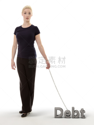 链,债务,垂直画幅,办公室,犯人,绝望,情绪压力,仅成年人,过度劳累,商业金融和工业