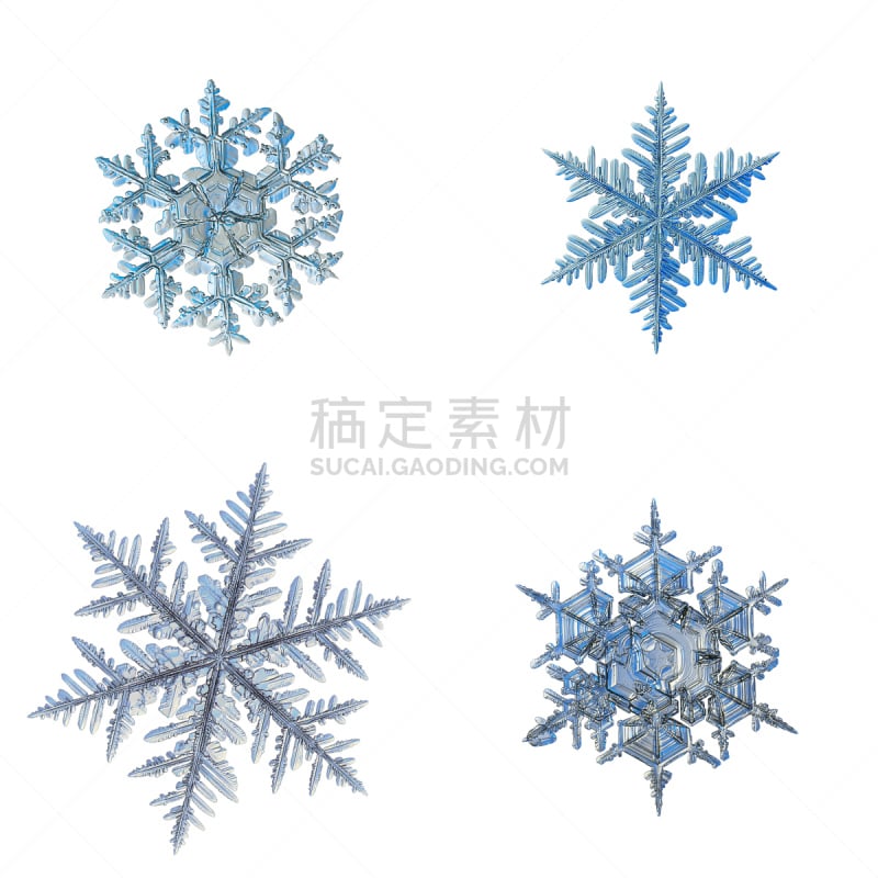 雪花,白色背景,分离着色,形状,银色,雪,无人,组物体,特写