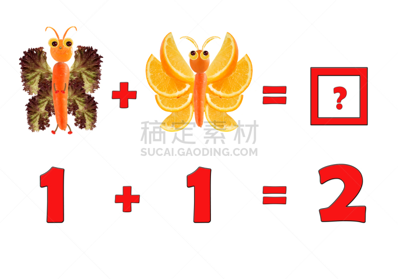 绘画插图,数学符号,儿童,幼儿园,代数,加号,脑部,水平画幅,进行中,蝴蝶