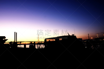 墨尔本码头区,水,天空,水平画幅,夜晚,无人,海港,户外,交通方式,云景