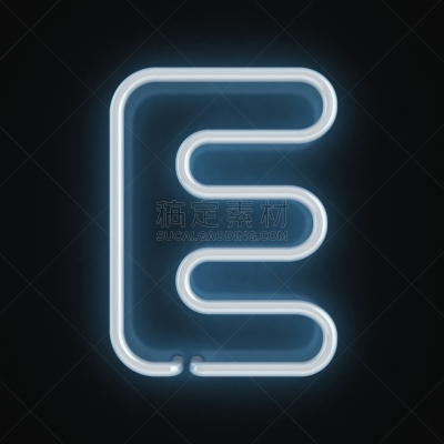 三维图形,霓虹灯,英文字母e,字体,字母,照明设备,色彩鲜艳,大写字母,绘画插图,装管