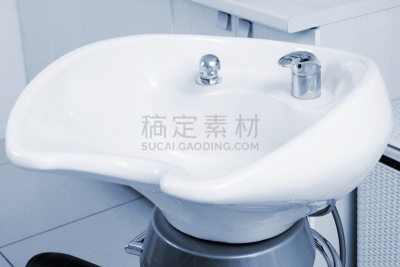 水槽,现代,理发店,白色,排水口,空的,塑胶,瓷砖,头发,发型屋