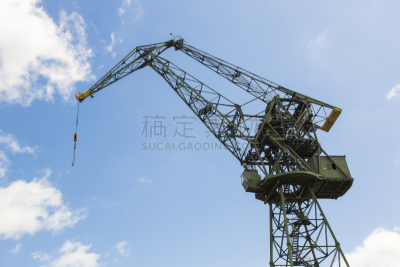 造船厂,工厂,起重机,格但斯克,天空,重的,水平画幅,海港,符号,巨大的