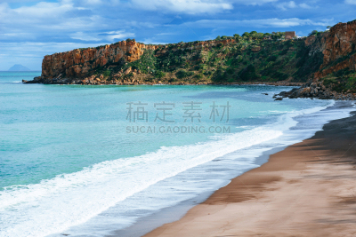 米拉佐,自然美,意大利,斗篷,水,天空,度假胜地,水平画幅,沙子,无人