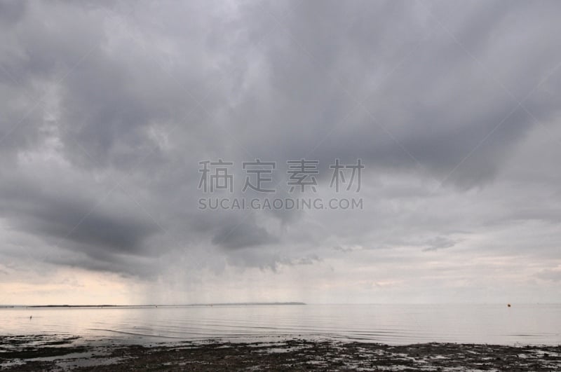 暴风雨,海洋,气候,暗色,云景,自然神力,云,水面,户外,潮汐