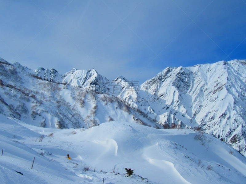 白马,日本,日本阿尔卑斯山脉,北,长野县,滑雪板,滑雪运动,水平画幅,山,无人