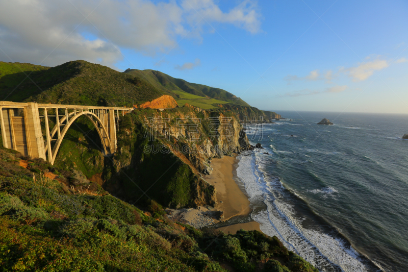 桥,比克斯比克利克,水,海岸地形,蒙特利半岛,海滩,风景,旅游目的地,地形,建筑