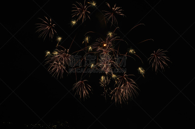放焰火,苏瓦湖,美,水平画幅,夜晚,长野县,夏天,户外,诹访,事件