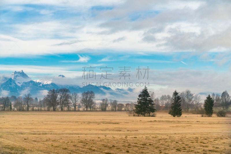 草地,阿尔卑斯山脉,绿色,地形,农业,旅途,小屋,土耳其,云,草