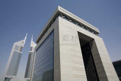 迪拜,都市风光,阿联酋大厦,谢赫扎耶德路,低视角,水平画幅,建筑,无人,金融,户外