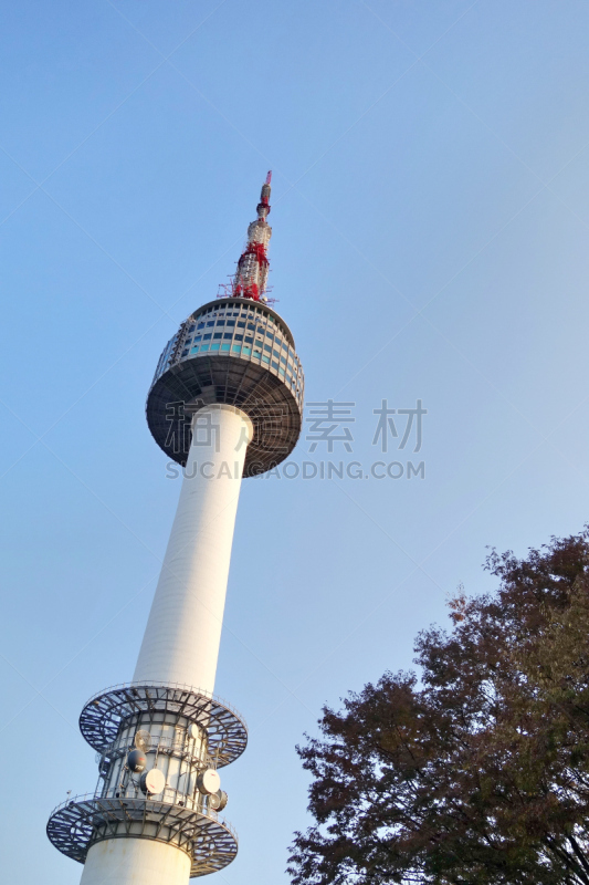 韩国,南山塔,首尔,垂直画幅,纪念碑,天空,形状,无人,巨大的,户外