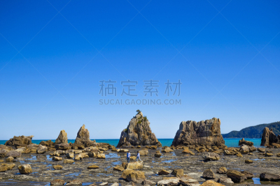 和歌山县,哈希库伊瓦,岩石,日本,亚洲,自然,白昼,串本町,图像,海洋
