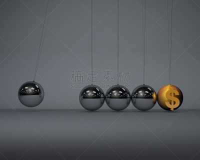 球体,牛顿,牛顿碰撞球,经济,美元符号,健身球,球,水平画幅,组物体,活力