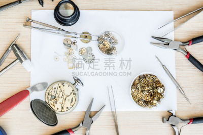 表,钟表匠,水平画幅,带子,珠宝,时间,金属,钟,工匠,准确