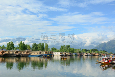 生活方式,斯利那加,达尔湖,水,休闲活动,客船,查谟和克什米尔,早晨,旅行者,夏天