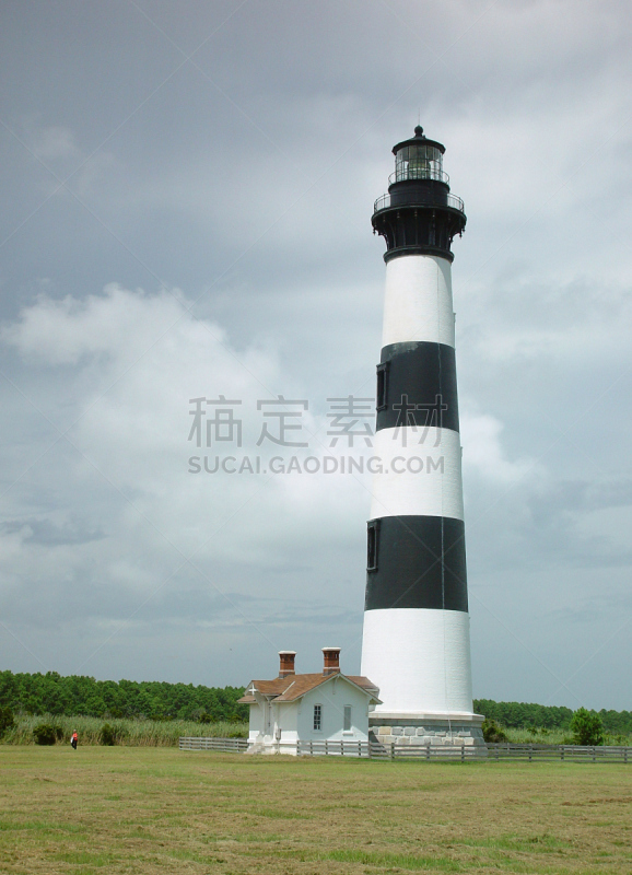 博得岛灯塔,外海岸,博得岛,垂直画幅,北卡罗来纳,无人,夏天,建筑外部,户外,灯塔楼