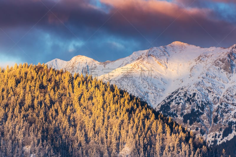 雪,月亮,冬天,山,风景,拍摄环境,天空,美,度假胜地,水平画幅