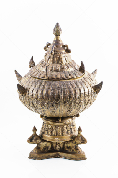 黄铜,古董,碗,白色背景,饮料,华丽的,青铜,一个物体,背景分离,美术工艺