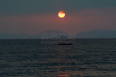 泰国,海洋,山,在上面,湖,背景,夏天,户外,莱雷海滩,天空