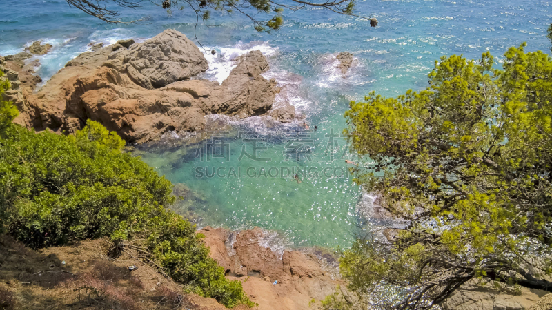 海洋,海岸线,自然美,地形,水平画幅,山,沙子,无人,夏天,户外