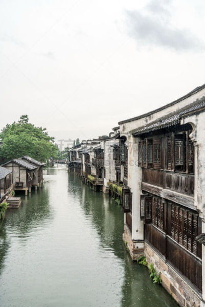 自然美,水乡,旅途,乌镇,世界遗产,云,黄昏,河流,运河,户外