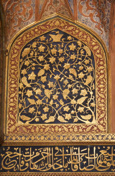 华丽的,装饰品,垂直画幅,黄金,锡坎德拉,蓝色,镶嵌图案,档案管理员,文字,要塞