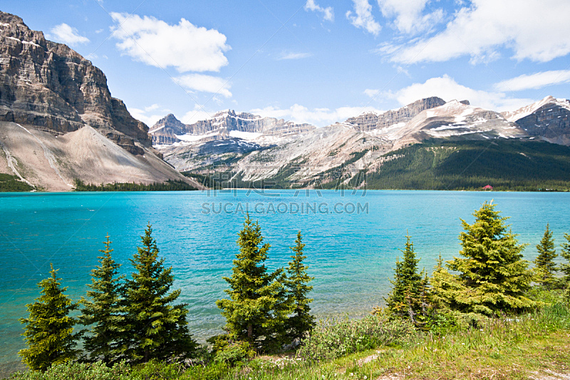 湖,自然,水平画幅,无人,蓝色,夏天,户外,加拿大,山,山谷