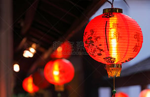 春节,中国灯笼,灯笼,纸灯笼,中国,红色,中国元宵节,光,夜晚,无人
