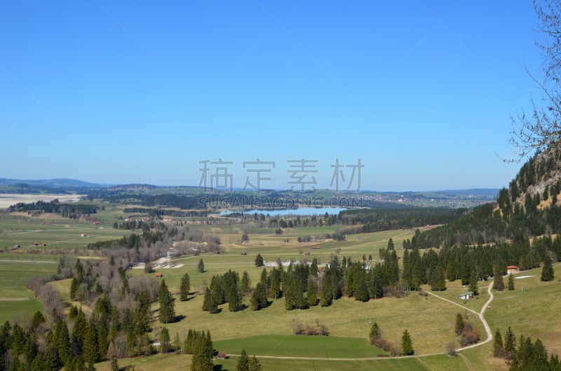 富森福森,乡村,风景,自然,水平画幅,山,建筑,无人,宫殿,蓝色