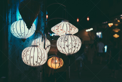 灯笼,会安,自然美,美,艺术,水平画幅,夜晚,无人,传统,古老的