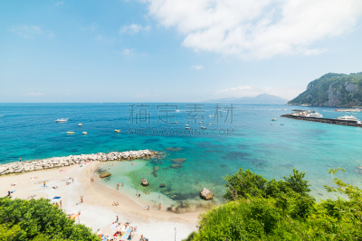 马瑞那葛兰德,卡普里,海滩,岛,全景,地球,名声,坎帕尼亚,海岸线,绿松石色