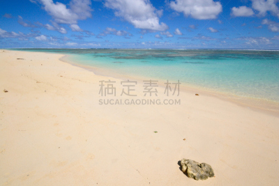 海滩,沙漠,鸡尾酒,水,水平画幅,沙子,无人,南太平洋,夏天,异国情调