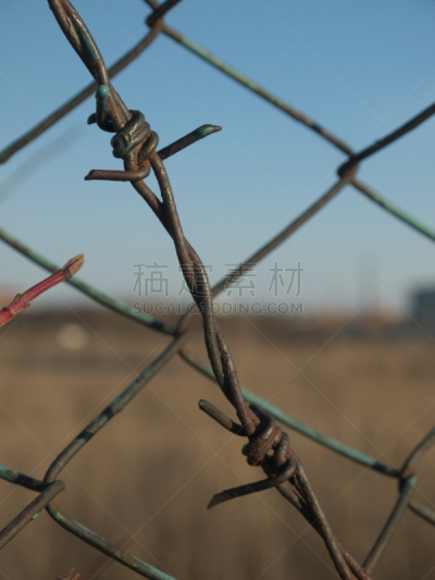 垂直画幅,网栅栏,无人,篱笆,金属,安全,生锈的,摄影,停工,保护
