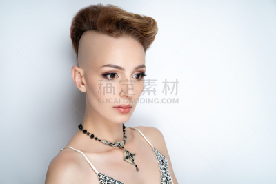 美,彩妆,女人,个人随身用品,水平画幅,美人,珠宝,周末活动,白人,特写