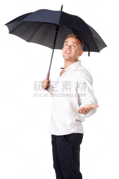 在下面,伞,平衡折角灯,青年男人,垂直画幅,美,男子气概,美人,白人,男性