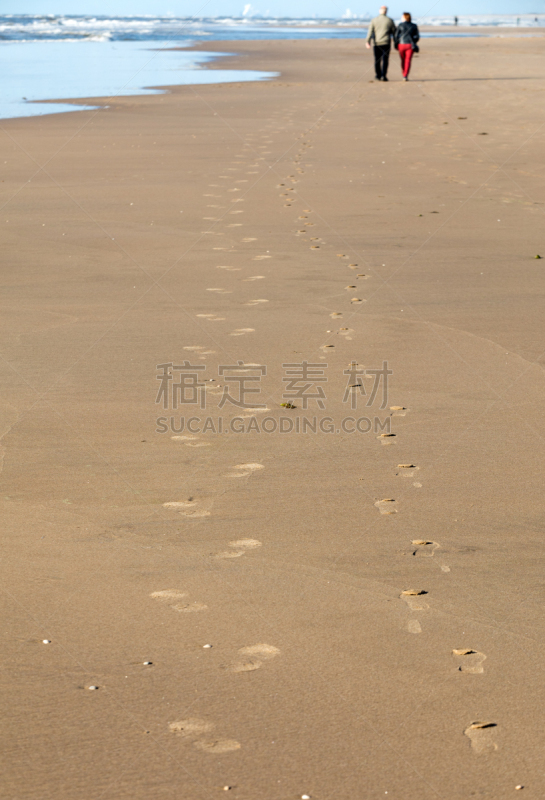 德国北海地区,荷兰南部,风景,荷兰,海滩,脚印,旅途,风,环境,天气