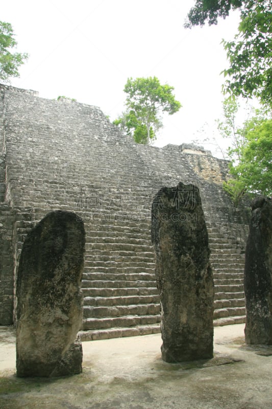 金字塔,墨西哥,垂直画幅,台阶,古代文明,热带雨林,坎佩切湾州,户外,石材,雨林