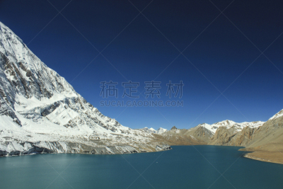 湖,安娜普娜山脉群峰,天空,山口,非都市风光,水平画幅,雪,冰河,无人,唐古拉山口