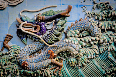 石材,龙,中国,雕刻物,图腾柱,水平画幅,式样,形状,符号,户外