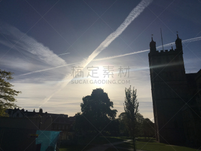 早晨,绿色,五月,2018,天空,小无花果树,水平画幅,云,地形