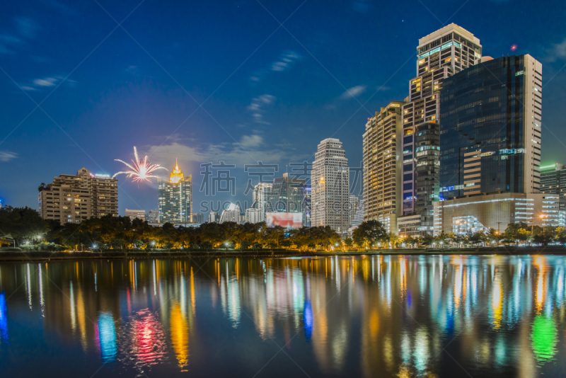 河流,静止的,水,城市,鱼尾狮,水平画幅,夜晚,无人,户外,湖