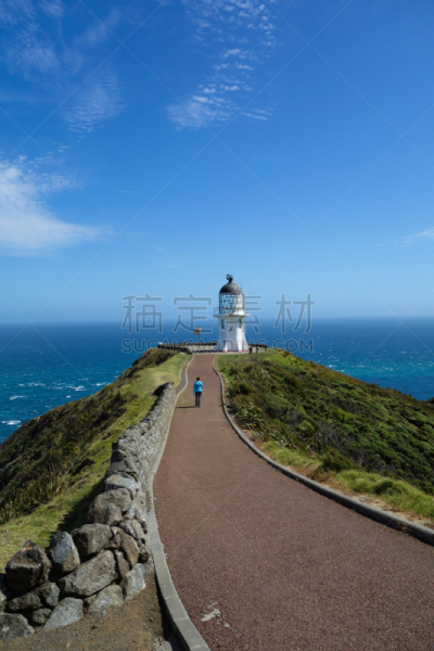 cape reinga,新西兰,仅一个女孩,女强人,一个人,仅儿童,海岸线,儿童,小路,波浪