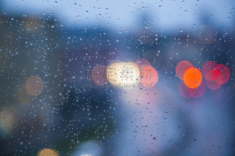 雨,窗户,雨滴,交通,运动模糊,光,水平画幅,湿,冬天,街道