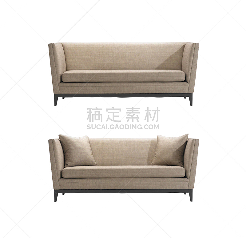 沙发,方形画幅,正面视角,褐色,长椅,座位,水平画幅,形状,纺织品,无人