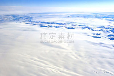 格陵兰,航拍视角,西,冰川,寒冷,雪,户外,高处,冰帽,冰