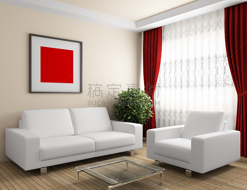 家具,白色,窗帘,红色,室内,褐色,水平画幅,形状,墙,无人