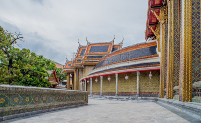 玉佛寺,曼谷,普拉考乌敦陶佛寺,寺庙殿堂,水平画幅,无人,户外,班戈寇科省,僧院