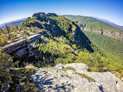 北卡罗来纳,风景,地形,岩石山,桌子,在上面,自然,天空,留白,沟壑